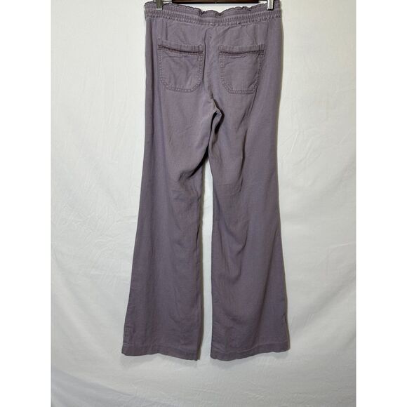 Jolt Women's BOHO Linen Blend Pull Up Pants Wide Leg Size 3 Drawstring Waist - Picture 3 of 4